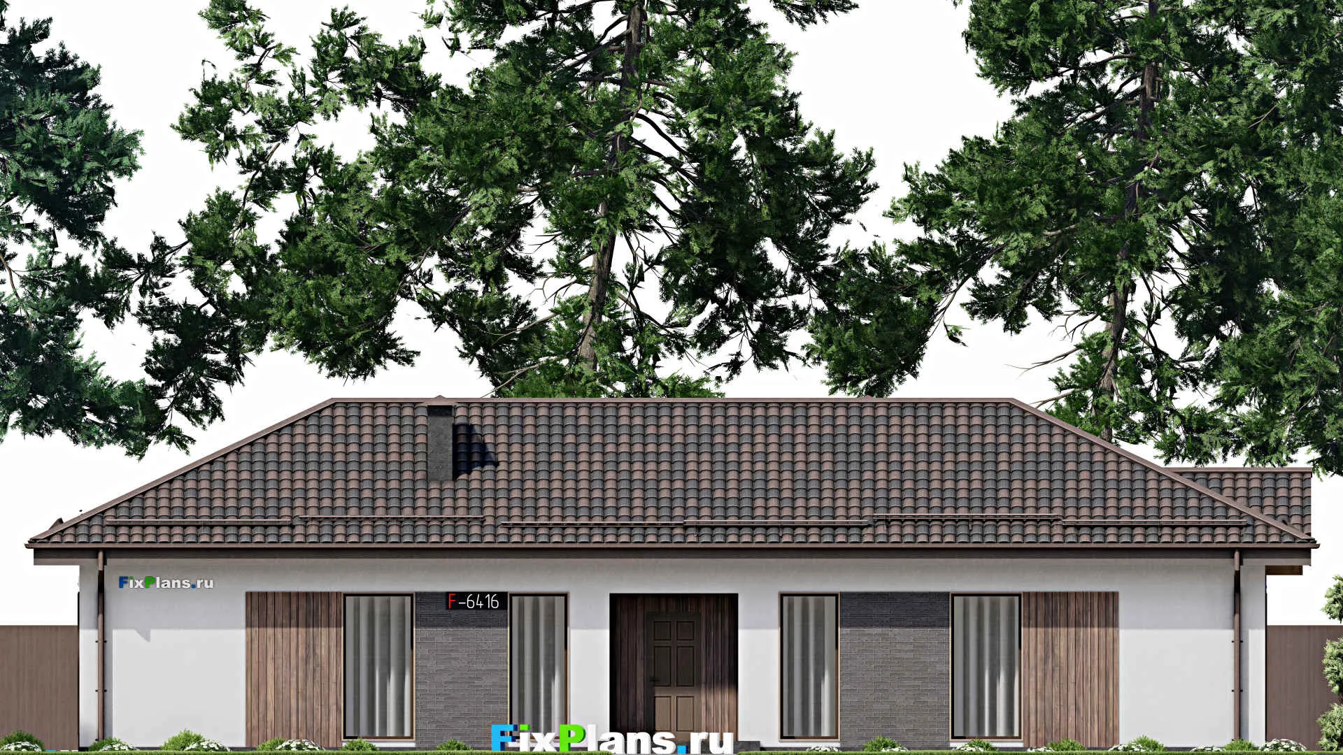 F-6416 - Проект одноэтажного дома 9 на 20, площадью 130 м² с 3 спальнями