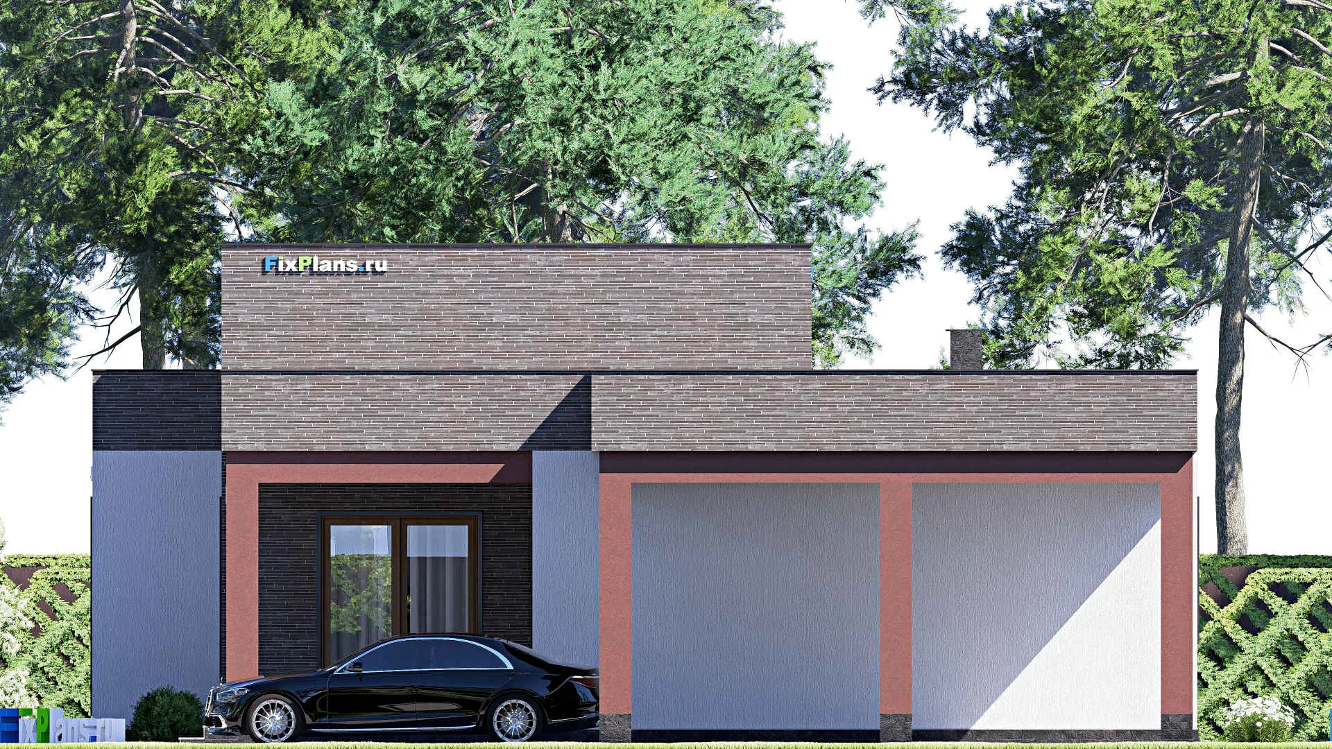 F-18836 - Проект одноэтажного дома 14 на 24, площадью 230 м² с 3 спальнями