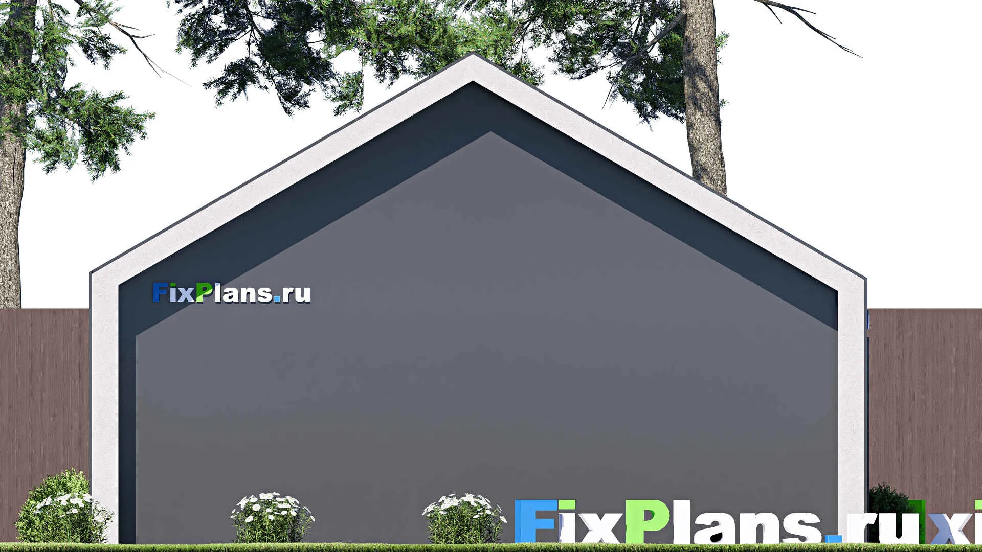 F-21032 - Проект гаража 8 на 8, площадью 50 м² на 2 машиноместа