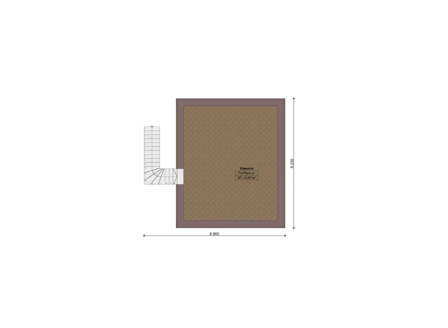 F-16910 - План одноэтажного дома 18 на 24, площадью 290 м² с террасой, гаражом на 2 машины и 4 спальнями
