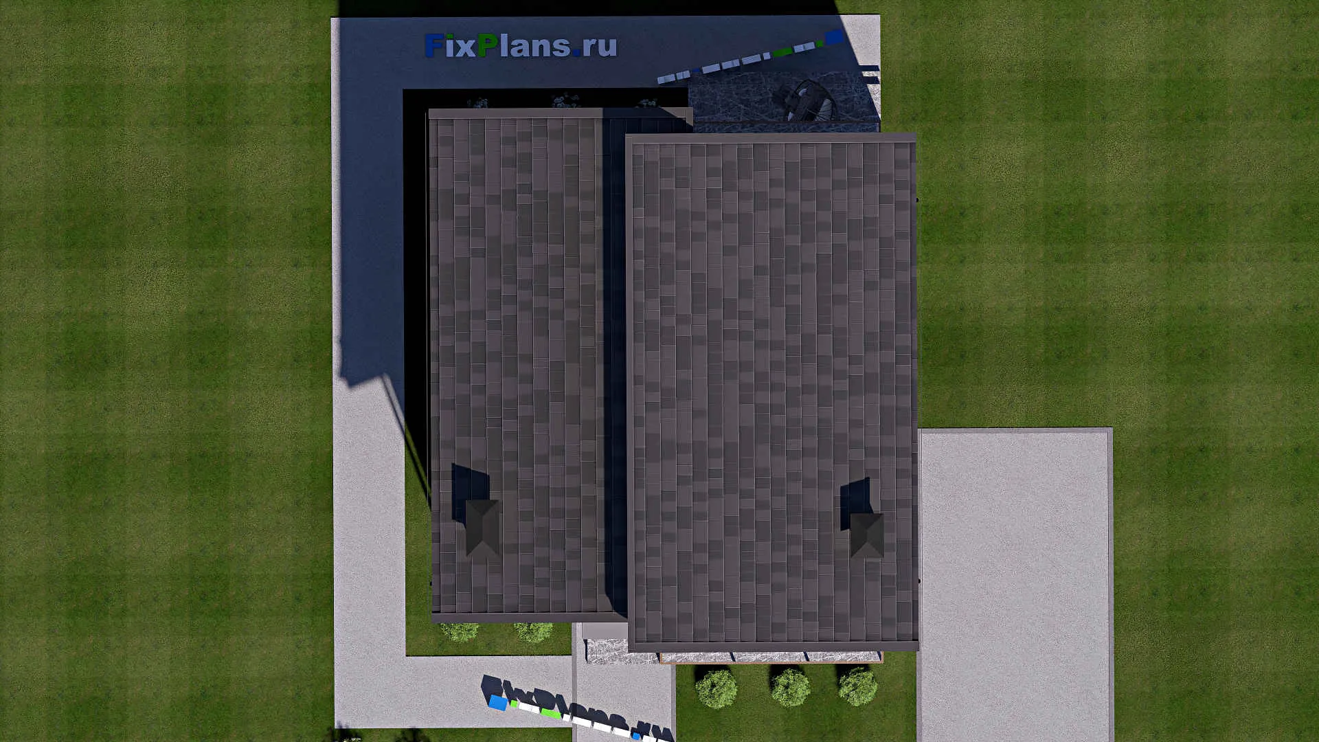 F-12113 - Проект дома с мансардой 9 на 12, площадью 130 м² с террасой, балконом и 4 спальнями