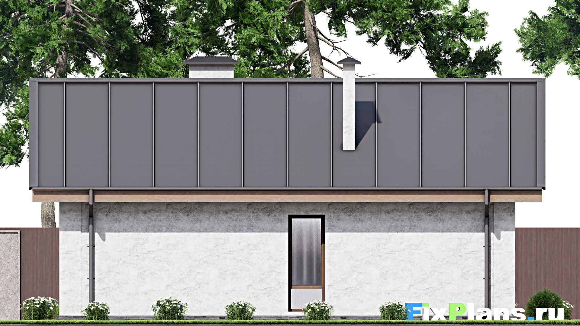 F-14093 - Проект одноэтажного дома 10 на 12, площадью 80 м² с 2 спальнями