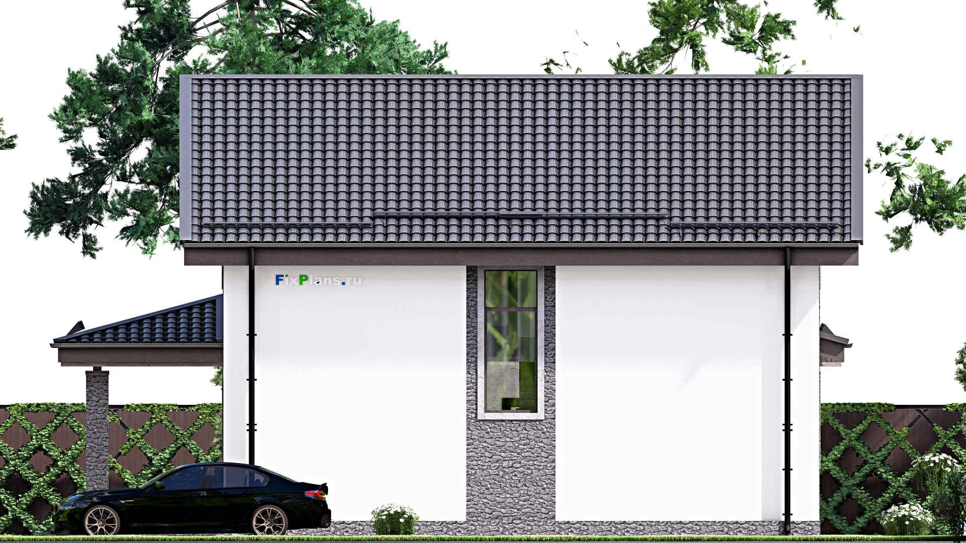 F-12419 - Проект дома с мансардой 14 на 15, площадью 220 м² с 4 спальнями