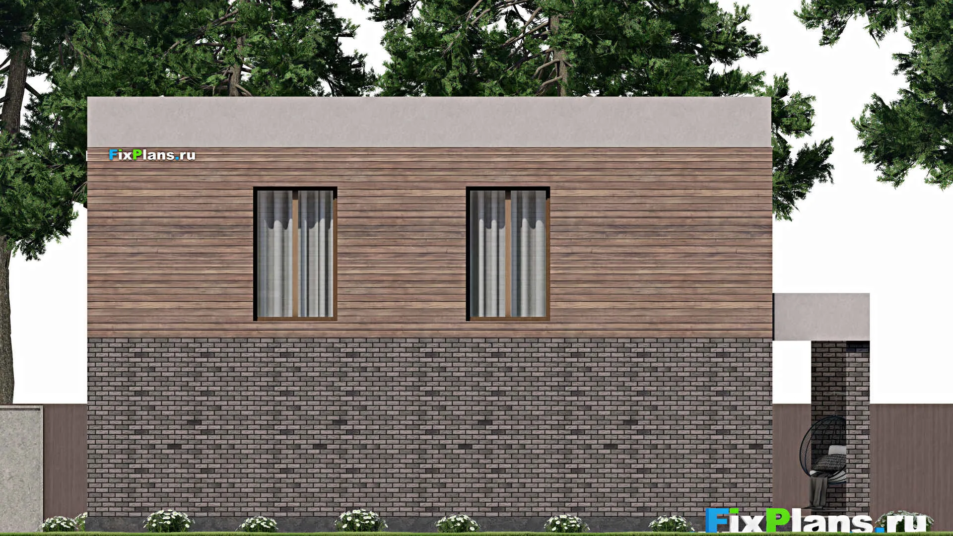 F-8189 - Проект двухэтажного дома 10 на 14, площадью 230 м² с террасой, балконом и 2 спальнями