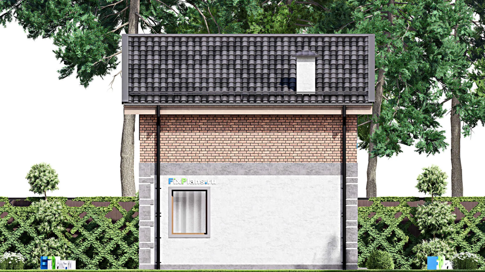 F-9899 - Проект дома с мансардой 9 на 9, площадью 90 м² с 4 спальнями