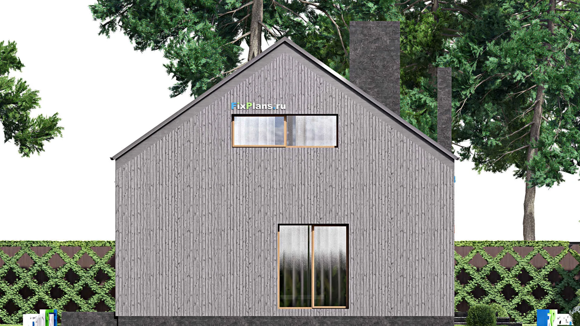 F-16550 - Проект дома с мансардой 13 на 19, площадью 250 м² с 3 спальнями