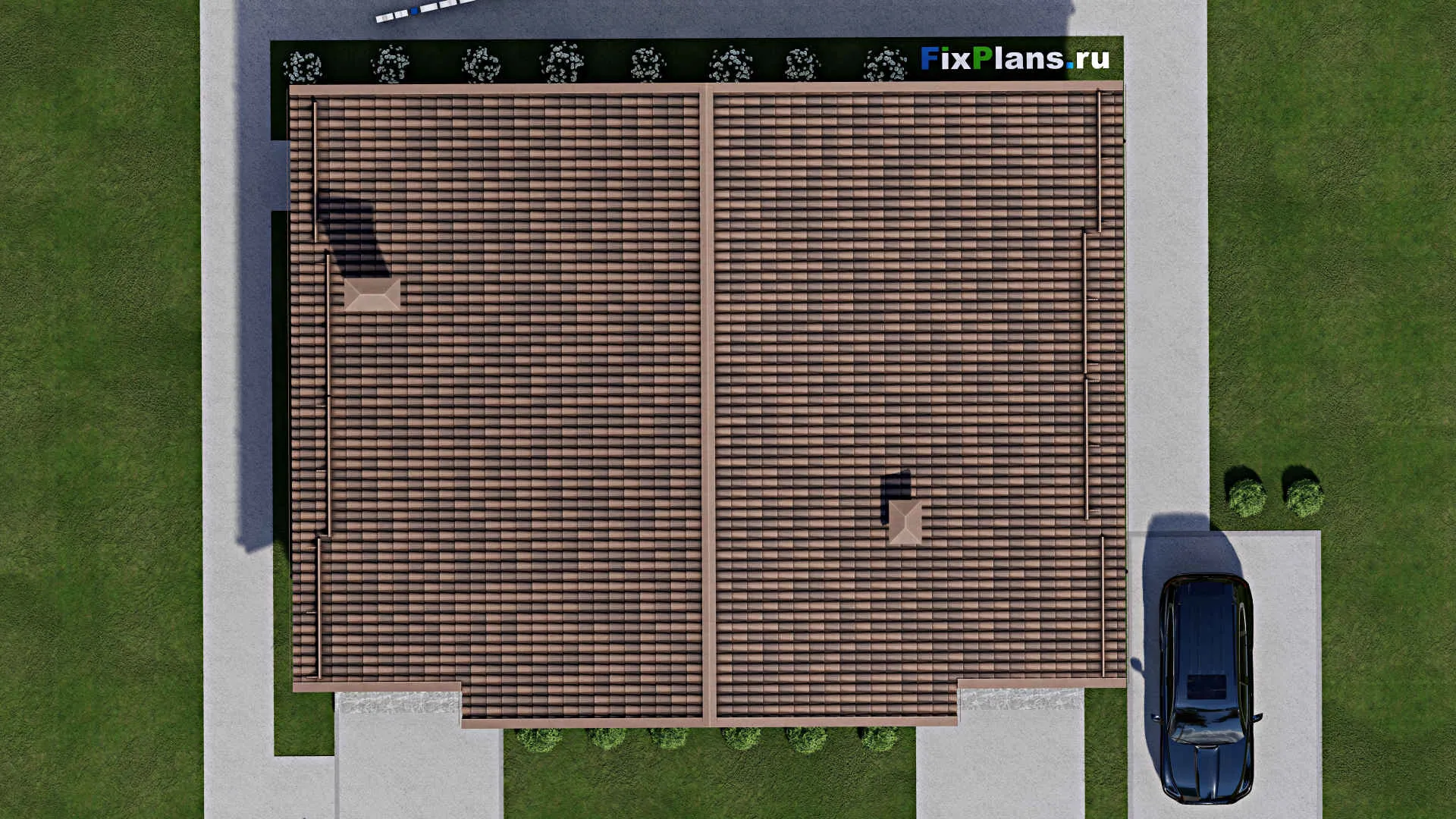 F-9962 - Проект одноэтажного дома 13 на 17, площадью 160 м² с 4 спальнями